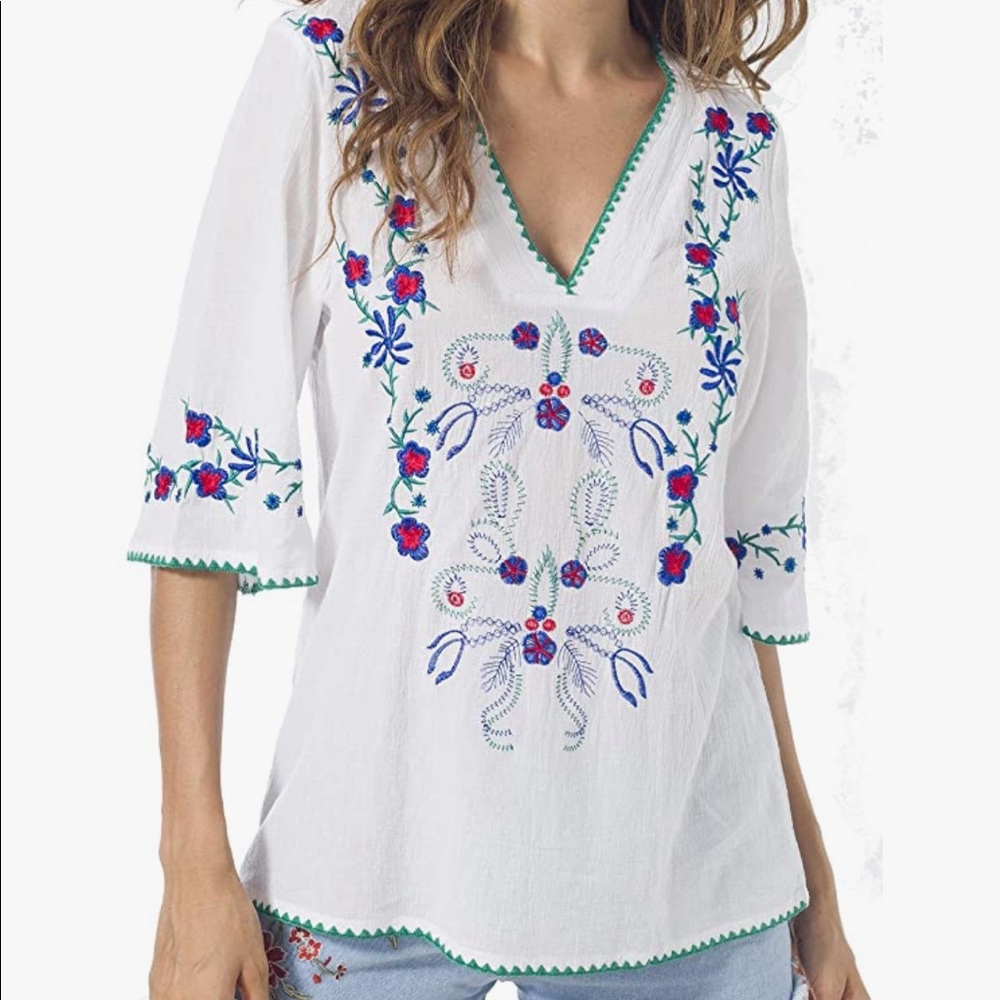 Amazon Find Boho Embroidered Linen Tunic